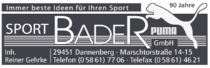 Logo Sport Bader – Sponsor des Vereins